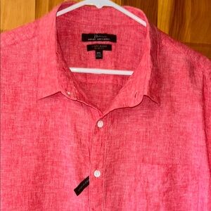 Marc Anthony Red Linen Blend Shirt